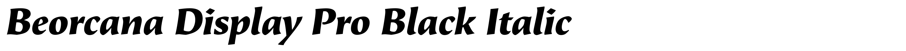 Beorcana Display Pro Black Italic
